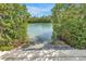 Direct water access through lush mangrove trees, featuring a convenient step-down entry for kayaks or paddleboards at 9393 Midnight Pass Rd # 603, Sarasota, FL 34242