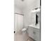 Bathroom featuring a vanity with modern lighting and black fixtures, a framed mirror, and a shower/tub combo at 10030 Degas Ter, Bradenton, FL 34212