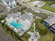 Aerial picture of a community pool, club house, and parking at 10030 Degas Ter, Bradenton, FL 34212