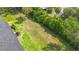 Large backyard featuring lush green grass, mature trees and tropical foliage for privacy and shade at 1053 Grantham Dr, Sarasota, FL 34234