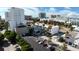 An aerial view of the complex, showcasing its location and landscaping and ample parking at 1345 2Nd St, Sarasota, FL 34236