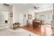 Dining room with a ceiling fan and dining table at 1671 South Dr, Sarasota, FL 34239