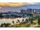 Picturesque city skyline view at sunset from the apartments at 301 Quay Commons # 1208, Sarasota, FL 34236