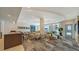 Beautifully designed common room with water views and modern finishes at 301 Quay Commons # 1208, Sarasota, FL 34236