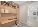 Functional home office with built-in storage, lighting, and contemporary design at 301 Quay Commons # 1208, Sarasota, FL 34236