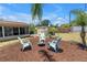 Inviting backyard with chairs around fire pit, perfect for relaxing and enjoying the outdoors at 3311 Florida Blvd, Bradenton, FL 34207