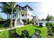 Spacious backyard featuring a private pool, seating area, and lush landscaping at 340 Jackson Dr, Sarasota, FL 34236