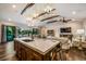 Open floor plan featuring a living room, dining area, and kitchen, ideal for modern living at 340 Jackson Dr, Sarasota, FL 34236