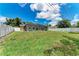 Large fenced backyard with lush green grass, offering plenty of space and privacy at 3707 Kingswood Dr, Sarasota, FL 34232