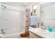 Bathroom featuring a shower-tub combination, vanity, and toilet at 3921 Marlborough Pl, Sarasota, FL 34241
