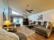 Bright living room with vaulted ceilings, plush sofa, and stylish décor at 5400 34Th W St # H12, Bradenton, FL 34210