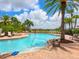 Sparkling community pool with lounge chairs and a clear view of the surrounding landscaping at 5709 Wild Sage Cir, Sarasota, FL 34238