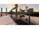 Private dock and boat lift on calm water at sunset at 801 3Rd E St, Palmetto, FL 34221