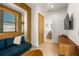 Stylish living room with a sofa and views of the bathroom at 100 6Th S St, Bradenton Beach, FL 34217
