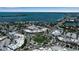 The aerial view showcases the area's beautiful coastline, and vibrant downtown area at 130 N Adams Dr, Sarasota, FL 34236
