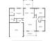 Detailed floor plan showcasing the layout of a home with labeled rooms and dimensions for each area at 1370 Mccrory St, North Port, FL 34286