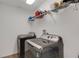 Laundry room with newer front loading washer and dryer at 1370 Mccrory St, North Port, FL 34286
