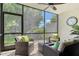 A delightful view from the lanai, with stylish seating perfect for relaxing outdoors at 2055 Gulf Of Mexico Dr # G2-108, Longboat Key, FL 34228