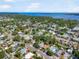 Stunning aerial shot of a vibrant residential area near the waterfront and mature trees at 2330 7Th W Ave, Bradenton, FL 34205