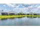 Peaceful pond view surrounded by well-maintained lawns and community homes at 2631 Sapphire Blue Ln, Bradenton, FL 34211