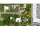 Aerial view showcasing the property's location within a well-manicured neighborhood at 4015 Asbury Pl, Sarasota, FL 34233