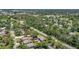 Nice aerial view highlighting the neighborhood homes and lush landscaping at 4251 Austin St, Sarasota, FL 34233