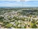 This aerial view shows a Siesta Key area home in a lush neighborhood with easy access to amenities at 5639 Blount Ave, Sarasota, FL 34231