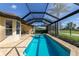 Beautiful screened pool with brick pavers and stunning golf course views at 9719 Discovery Ter, Bradenton, FL 34212