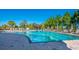 Resort-style swimming pool with lounge chairs, lush landscaping, and clear blue water for relaxation at 9719 Discovery Ter, Bradenton, FL 34212