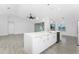 Spacious kitchen featuring a large island with quartz countertops, stainless steel appliances, and an open concept design at 10055 Franklin Dr, Englewood, FL 34224