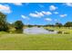 Expansive backyard with lush grass and peaceful lake views, perfect for outdoor enjoyment at 1035 Axlewood Cir, Brandon, FL 33511