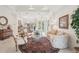 Inviting living area featuring elegant furnishings and a view into the dining area at 1251 Tuscany Blvd, Venice, FL 34292
