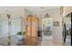 View from the kitchen featuring granite countertops and a breakfast bar with seating at 12520 Natureview Cir, Bradenton, FL 34212