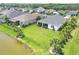 Expansive backyard view with a screened-in lanai, overlooking the tranquil lake at 13549 Old Creek Ct, Parrish, FL 34219