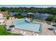 Resort style pool with lake views and gazebo at 1409 57Th W St # 1409, Bradenton, FL 34209