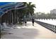 Scenic waterfront walkway with shade canopies providing a comfortable walking experience at 2105 19Th W St, Bradenton, FL 34205