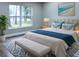 Cozy bedroom with large window, comfortable bedding, and serene decor at 27944 Green Willow Run, Wesley Chapel, FL 33544