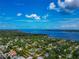 Scenic aerial view of the property in a charming community near a beautiful bay at 326 25Th W St, Bradenton, FL 34205
