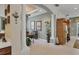 View of the office space featuring white pillars, neutral tones, and an open floor plan at 4121 Reflections Pkwy, Sarasota, FL 34233