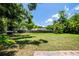 Expansive backyard featuring lush green grass and mature trees at 4253 Prairie View Dr, Sarasota, FL 34232