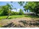 Back exterior of a home featuring a screen patio and mature trees at 4253 Prairie View Dr, Sarasota, FL 34232