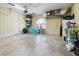 Spacious garage with ample storage and a large window for natural light at 4696 Del Sol Blvd, Sarasota, FL 34243
