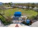A well-maintained dog park with separate gated areas and covered seating for pet owners at 5047 Newport News Cir, Bradenton, FL 34211