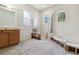Bathroom under renovation, including a shower, vanity, and a large soaking tub at 5240 Silver Charm Ter, Wesley Chapel, FL 33544