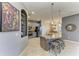 Bright kitchen showcases granite countertops, stainless steel appliances, and a stylish island with seating at 5511 Foxfire Run, Lakewood Ranch, FL 34211