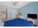 Comfortable bedroom showcasing a closet, and soft carpet, creating a relaxing atmosphere at 712 68Th W Ave, Bradenton, FL 34207