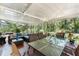 Enclosed porch area with outdoor furniture, ceiling, and an exterior view at 712 68Th W Ave, Bradenton, FL 34207