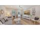 Inviting living room featuring comfortable seating, modern decor, and an entertainment center with scenic artwork at 815 N East Ave, Sarasota, FL 34237
