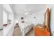 This bedroom offers carpet, ceiling fan, and built-in storage, creating a cozy retreat at 17 Braden Castle Dr, Bradenton, FL 34208
