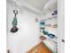 Walk-in closet with built-in shelving offers ample storage and organization solutions at 17 Braden Castle Dr, Bradenton, FL 34208